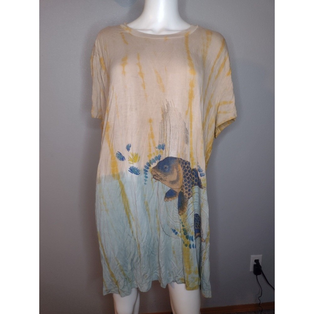 Citron of Santa Monica Women's Unisex T-shirt Shirt Tunic Asian Koi Fish B5